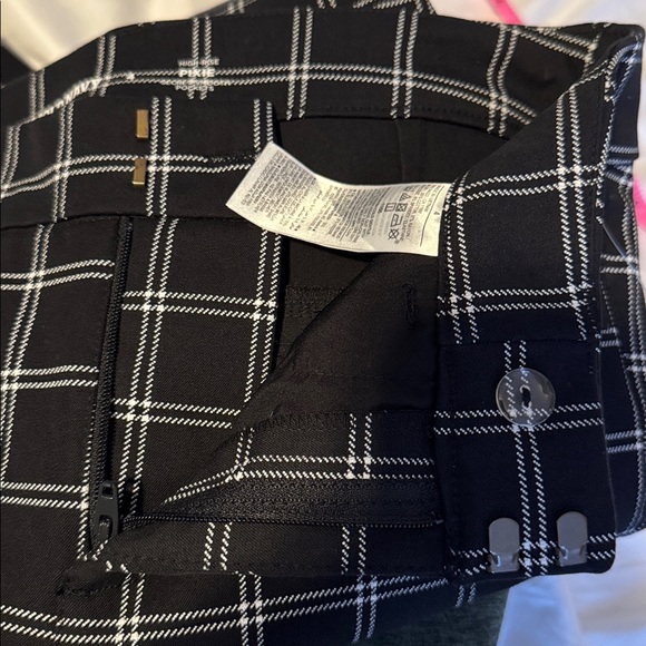 Old Navy Pixie High Rise Plaid Pants Secret Smooth Pockets Trousers Crop NWT - Picture 6 of 6